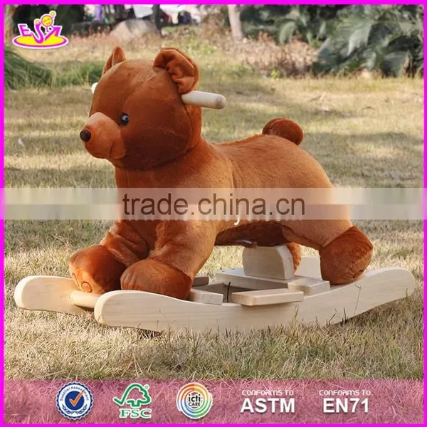 2017 New Design Cool Motorcycle Shape Wooden Baby Rocker Toy W16D110 photo-2