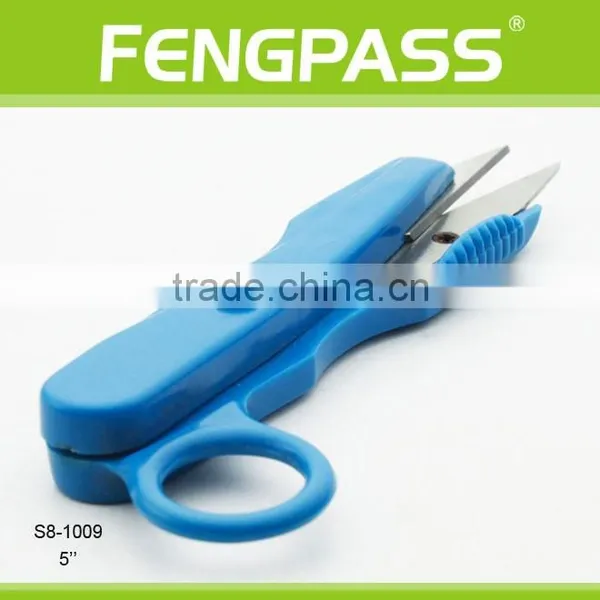 S8-1009 5" 2Cr13 Stainless Steel Blade With Plastic Handle Thead Scissors photo-2