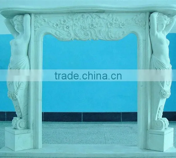 White Marble Fireplace
