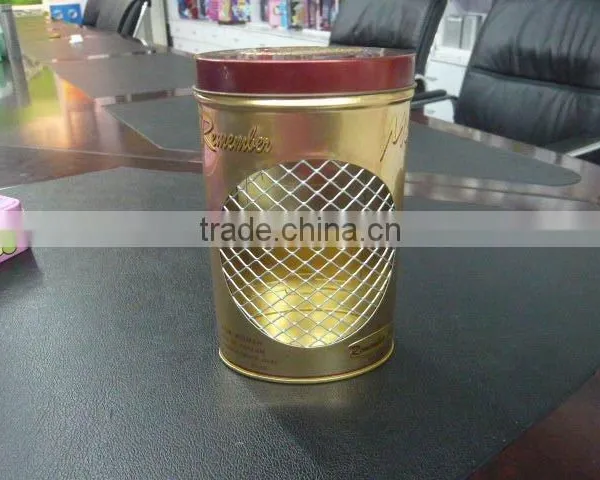 Perfume Packing Tin With Mesh Window