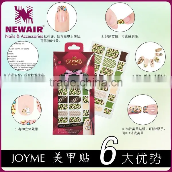 24pcs New Design Watertransfer Decorated Glitter Nail Sticker photo-4