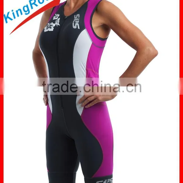 2016 High Performance New Design Triathlon Ladies Suit for Swim, Bike, Run