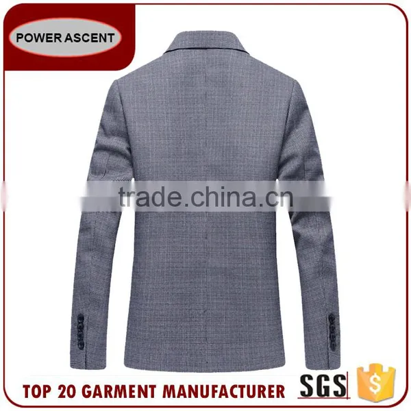 Latest Style Customer Design Mens Grey 2 Button Business Casual Suit Jacket Blazer photo-2
