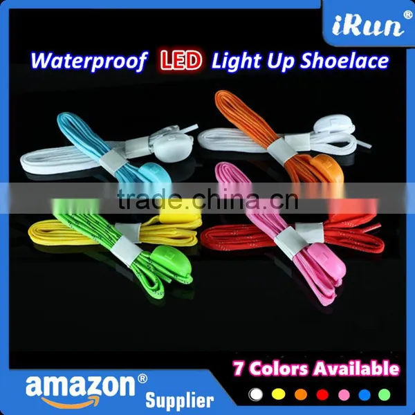 High Quality Nylon LED Shoe Laces - Party Led Flashing Cheerful Lighting Shoelace - Light Up Orange Glowing LED Shoelaces photo-3