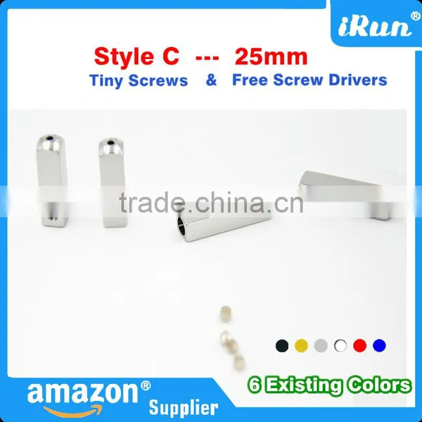 Metal Aglets Shoelace Tips in Gold/Silver/Gun Black/White/Red/Blue 6 Colors - Set of 4 Tips And Screws Includes Screwdriver photo-2