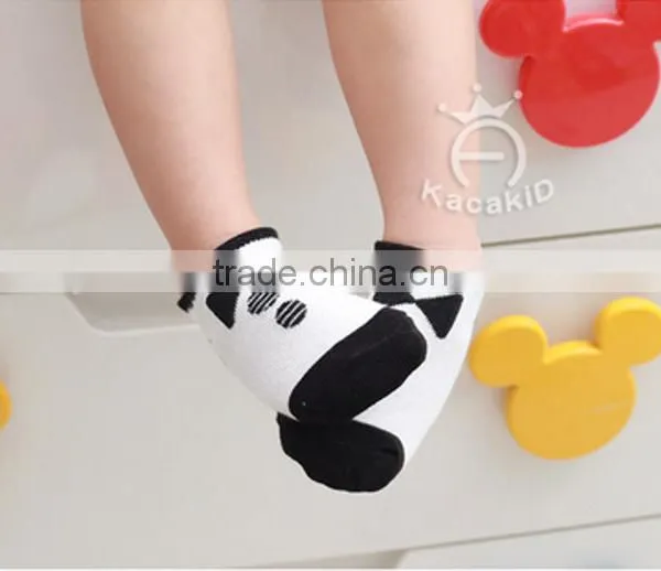 Cute Animal Baby Cotton Socks, Silicone Print Baby Socks photo-4