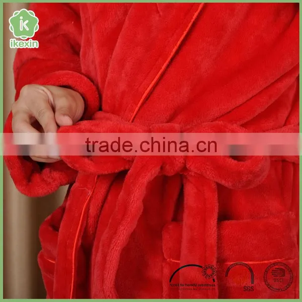 Made In China Aqua Cozy Shu Velveteen Wholesale Bathrobe photo-6