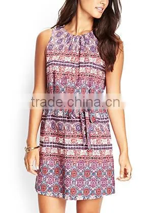Beautiful Printed Casual Women Dress Short Summer Dress Girls Beach Dress Chiffon Printed Dress Floral Dress Cotton Belt Skirts photo-6