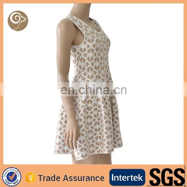 Sleeveless Jacquard Cashmere Dress photo-2