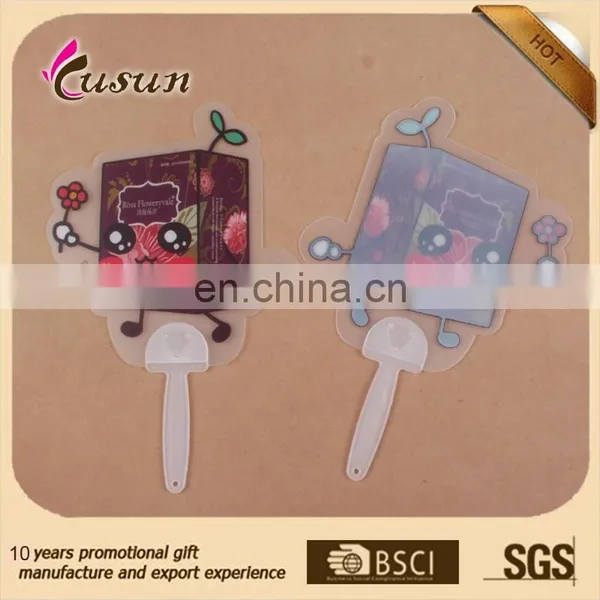 Most Popular Hand Fan With Long Handle Colorful pp Plastic Hand Fan for Promotional photo-2