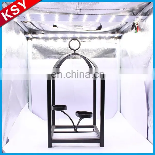 New Product Factory Price Small Elegant White Metal Candle Holder Lanterns With Glass Votive photo-3