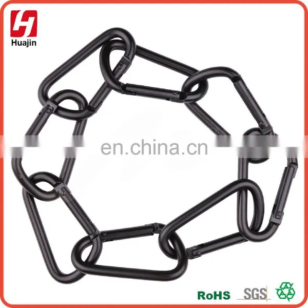 Aluminum Solid Black D Shape Carabiner,keychain IN STOCK photo-3