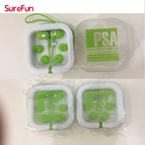With Branded Case Promotional Wired Cheap Earphones in Ear Heaphones