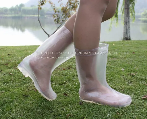 Simple Transparent Women Boots,Transparent New Fashion Female Boots,Transparent Lady PVC Boots,Popular Style Boot,Fashion Rain Boot ​ photo-2
