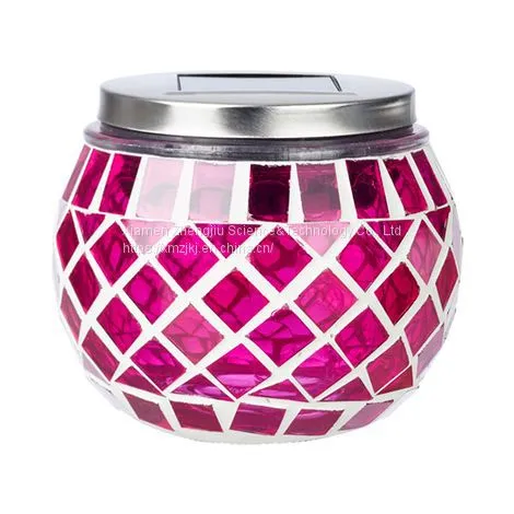 Solar Mosaic Ball Blue Handing Umbrella Lights Solar Lanterns Outdoor Waterproof LED Candle Decorated photo-3