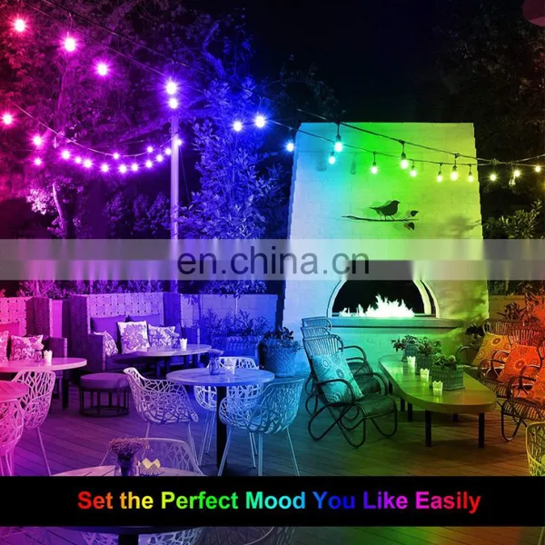 IP65 Christmas Decoration RGB Chasing S14 LED String Light Weatherproof Garden Outdoor Weddings Party Light photo-5