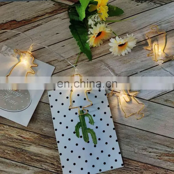 New Design Battery Powered 10L Metal Santa Claus Shaped Clips Fairy String Lights For Home Decoration photo-3
