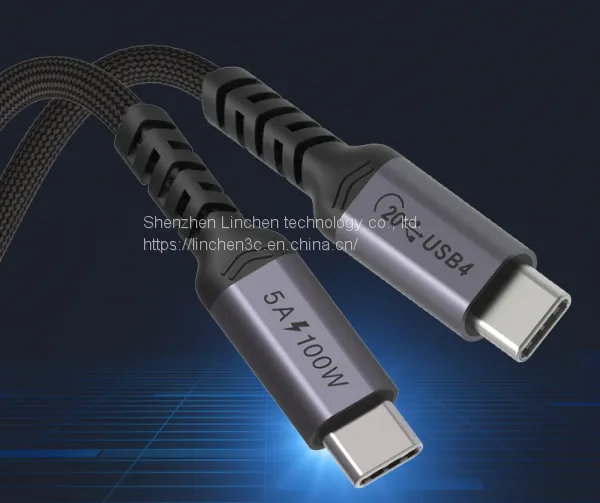 Nylon Braided USB 3.1 USB C to Type C PD 5A 10GB Gen 2 Fast Charging Usb 3.2 20Gb/s Thunderbolt 3 Cable for Macbook Laptop photo-3