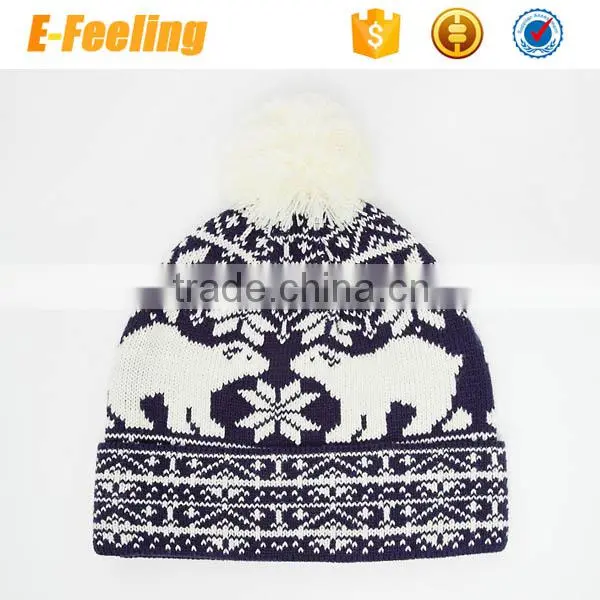 Custom High Quality Bobble Beanie/Bobble Beanie Hat photo-4