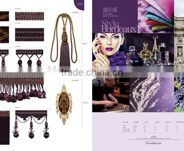 Bordeaux Style--Purple Grape,curtain Tassel Fringe,wholesale Tassels,tassel and Fringe;