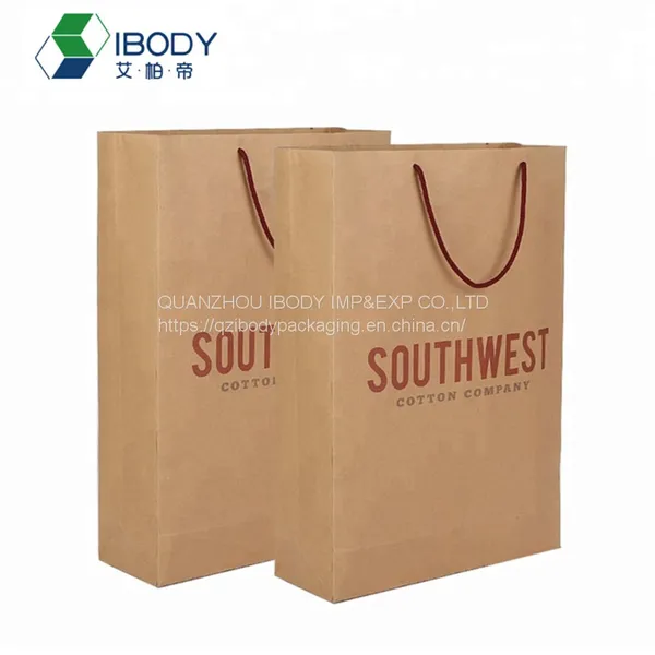 Kraft Paper Shopping Bag With Handle Custom Cheap Logo Printing Recycling Takeaway Food Packaging Bag photo-4