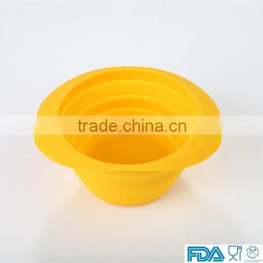 FDA Food Grade Colored Collapsible Silicone Bowl Siliocne Salad Bowl photo-4