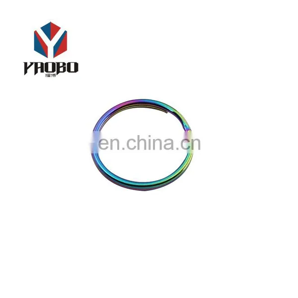 Metal Round Edge Color Rings Split Key Rainbow Ring Manufacturing photo-3