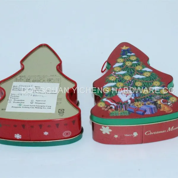Christmas Tree Tin Box Chocolate Candy Gift Packaging Tin Box photo-3