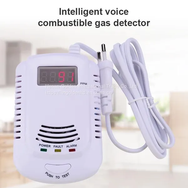 OEM Residential Methane Gas Leak Detector With Display And Backup Battery