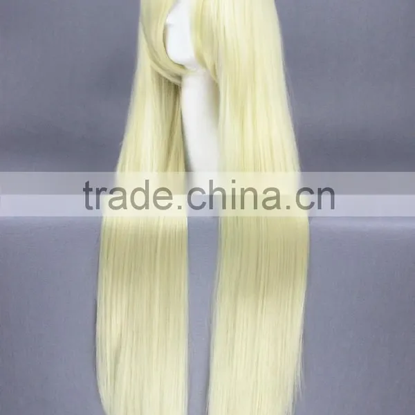 High Quality 100cm Long Straight Loveless Wig Agatsuma Soubi Beige Cosplay Hair Wig Synthetic Anime Wig photo-4