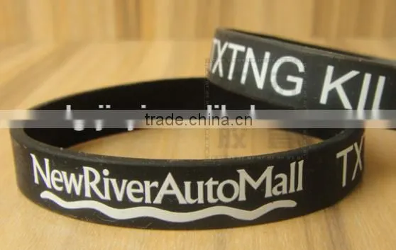 High Quality Logo Design Silicone Bracelet Wirst Band photo-4