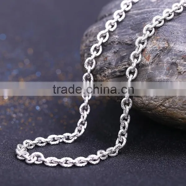 Simple Design Fashion Jewelry Rhodium Plated Cheapcable Chain Necklace photo-2