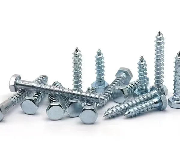 Hexagonal External Wood Screw, Galvanized Hexagonal Self Tapping Screw, Full Tooth Hexagonal Screw, DIN571 Carbon Steel Wood Tooth Screw