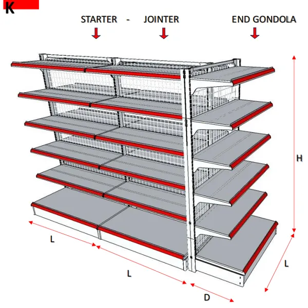 Wholesale Supermarket Shop Stand Metal Shelving Display Rack for Goods Sale photo-4
