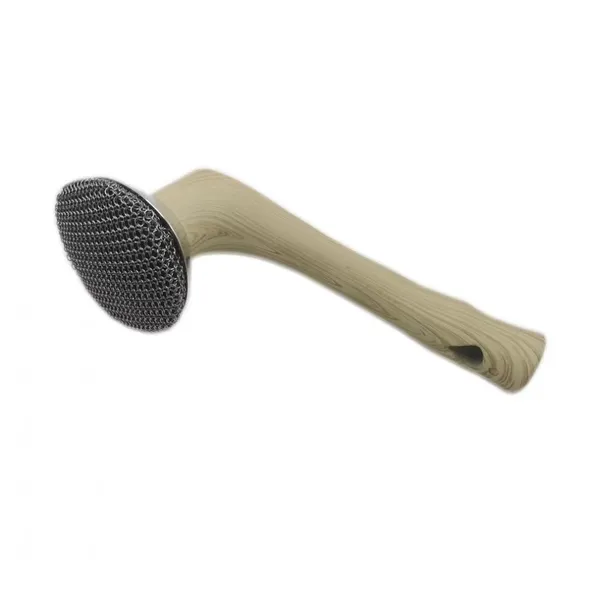 316L Chainmail  Scrubber  Stainless Steel Cast Iron Round Kitchen Scrubber with  Handle