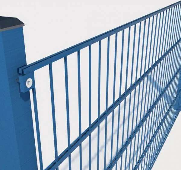 Twin Wire Mesh Fence Heavy Duty Industrial Security Fencing With Square Post