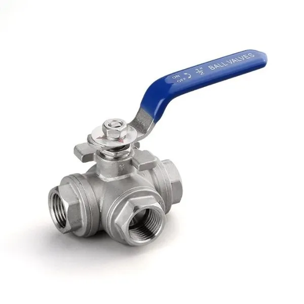 1000WOG Stainless Steel 304 316 Three-way BSP NPT Female Threaded Ball Valve T Type L Type photo-2