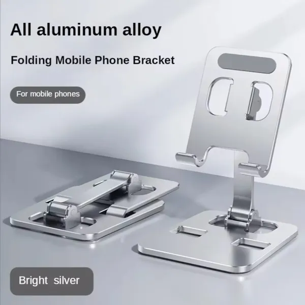 Foldable Aluminum Alloy Desktop Phone Stand photo-4