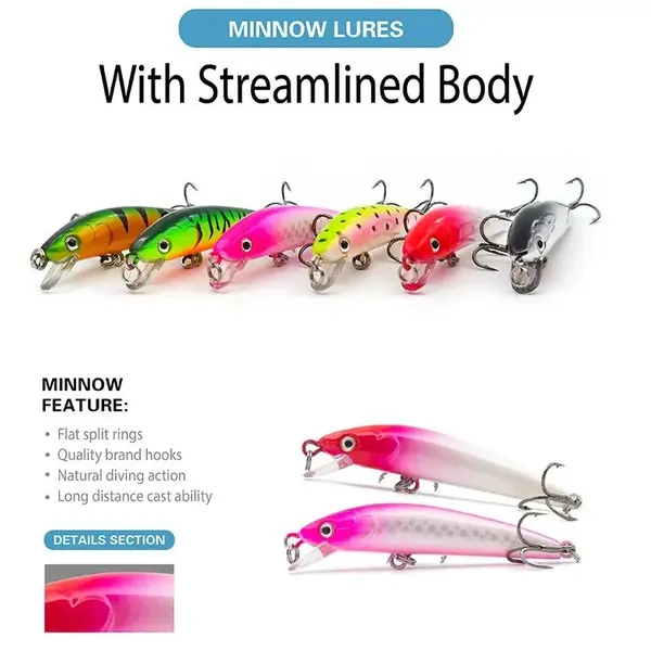 Slow Sinking Minnow-GDSS01-50mm/2.7g photo-3