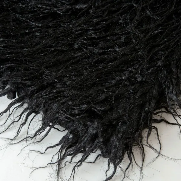 Solid Mongolian Shaggy Fur Long Pile Faux Fur Fake Fur Fabric photo-4