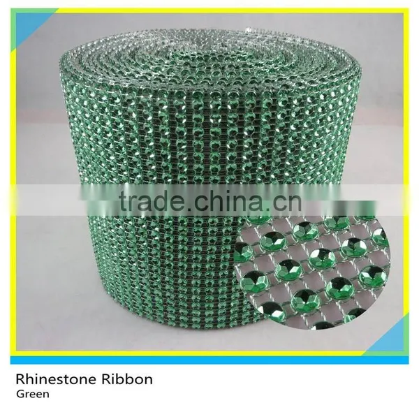 9 Lines Sapphire Rhinestone Plastic Base Material Mesh Roll Net 24 Rows photo-5