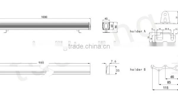 New Design RGBW LED Wall Washer Addressable DMX RGB LED Wall Washer Wireless Control photo-6