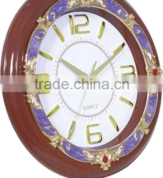 2014 Painted Wooden Color Quartz Wall Clock
