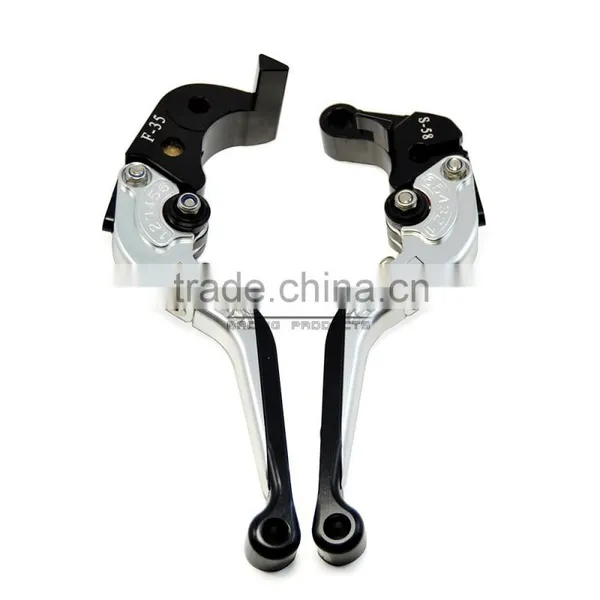 BJ-LS-001 CNC Silver Adjustable Folding Racing Scooter 150fm Brake Clutch Lever photo-3