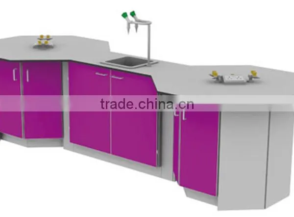 With Reagent Rack and Sink Galvanized Steel Lab Bench photo-5