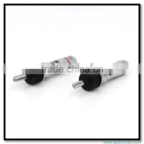 OEM/ODM Rhodium Carbon Fiber Banana Plug Speaker Cable Copper Connector HiFi photo-5
