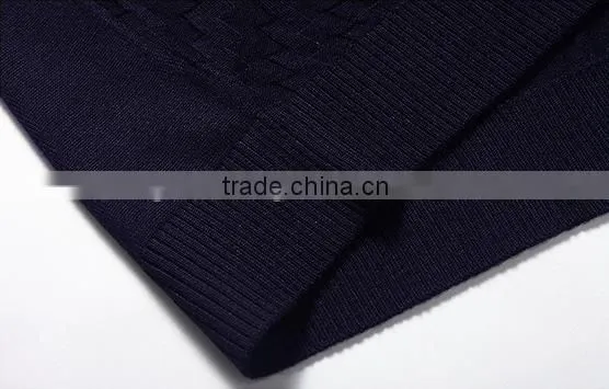 Mens Slim Contrast Color Breathable Pullover Sweater photo-6