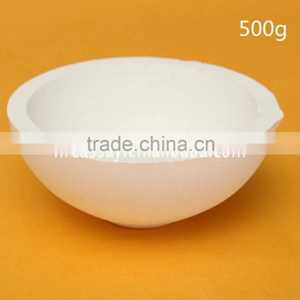 100g-2500g Melting Quartz Crucible Pot for Casting Metal photo-3