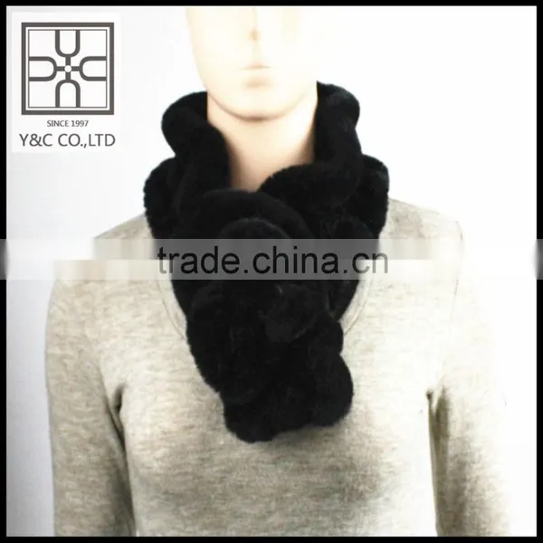 High-end Lady Elastic Fake Fur Scarf photo-3