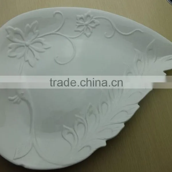 Stock Porcelain White Charge Plate